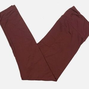 LUILAROE BURGUNY OS LEGGINGS NEW